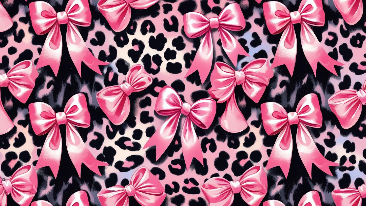 Pink bows sublimation print