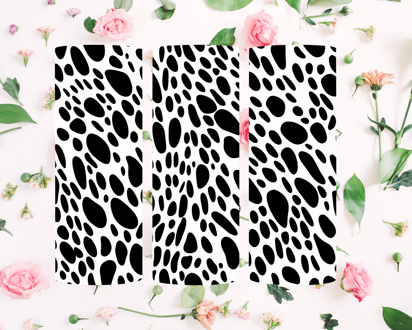 Leopard print black and white