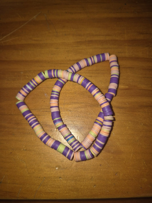 Cream and purple