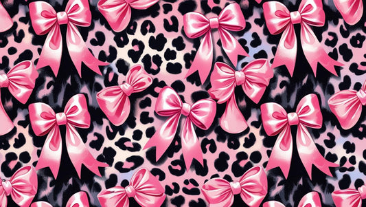 Pink bows sublimation print